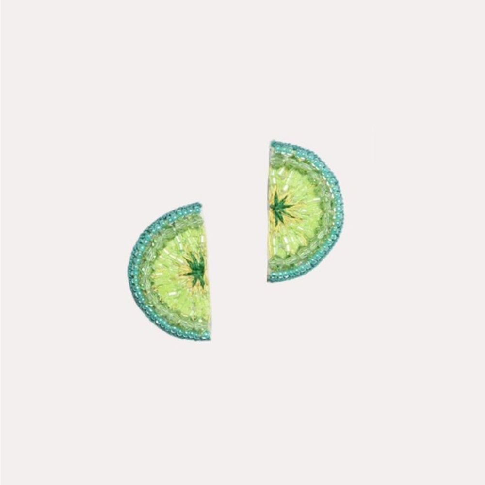 ‼️ISO ‼️Mignonne Gavigan Green Lime Wedge Earrings